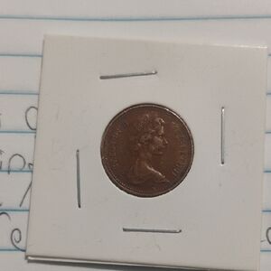 Vintage 1971 Copper Coin Queen Elizabeth The Second